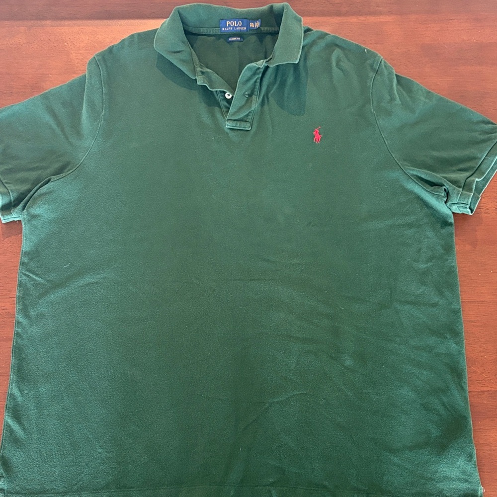 Polo by Ralph Lauren Dark Green Short-Sleeve Polo with Red Pony